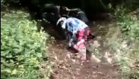 Cross kazasına gülen adam