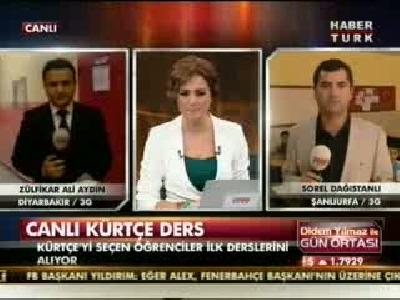 Canlı yayında Kürtçe dersi